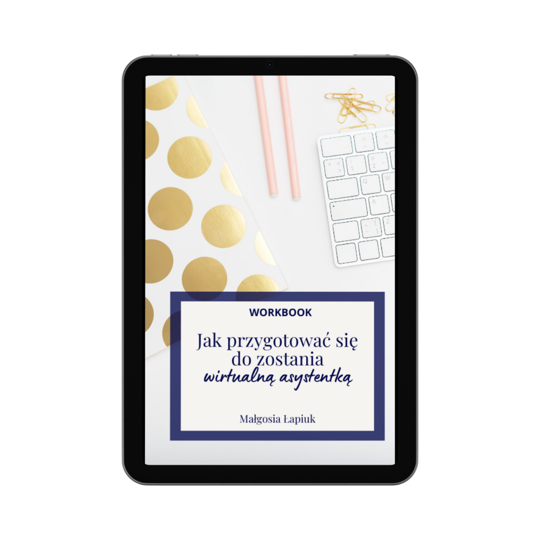 Workbook Jak przygotować się do zostania wirtualną asystentką?